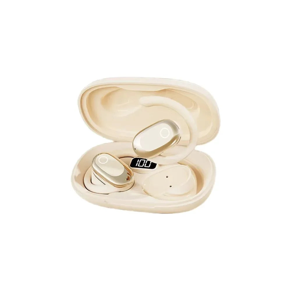Over-Ear Open-Ear Wireless Bluetooth Headphones Rotatable Design with Noise Cancellation and Built-in Mic Premium Earphones