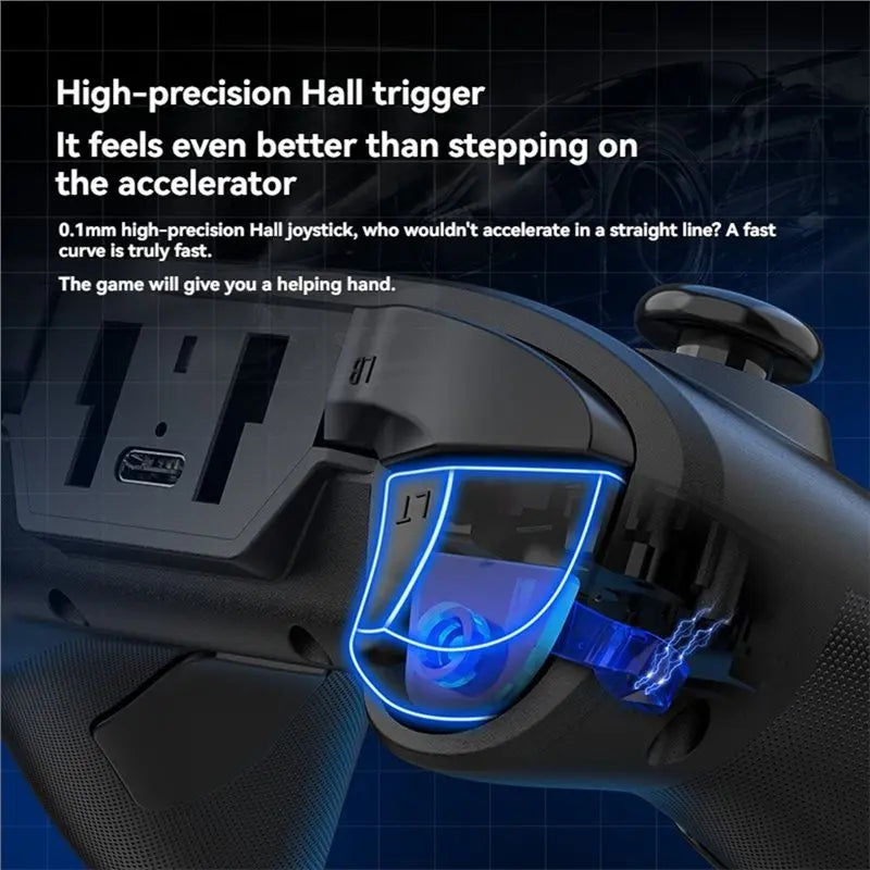 G6 Bluetooth Game Controller Dual Hall Effect Controller For IOS/Android/PC/Switch With Receiver Wireless Gamepad