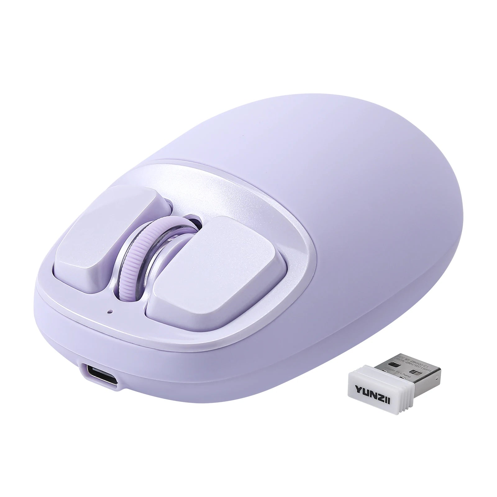 YUNZll C1 Silicone Wireless Mouse, Tri-Mode Bluetooth Mouse, Optical Tracking,Customize Mice for Laptop, Computer, iPad, MacBook