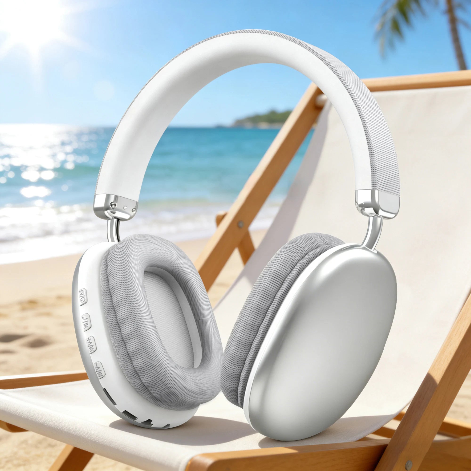 Wireless Over-Ear Headphones, 5.3 Smart Chip, Long Battery Life,HiFi Music Gaming Comfortable Mic for iPhone Android PC