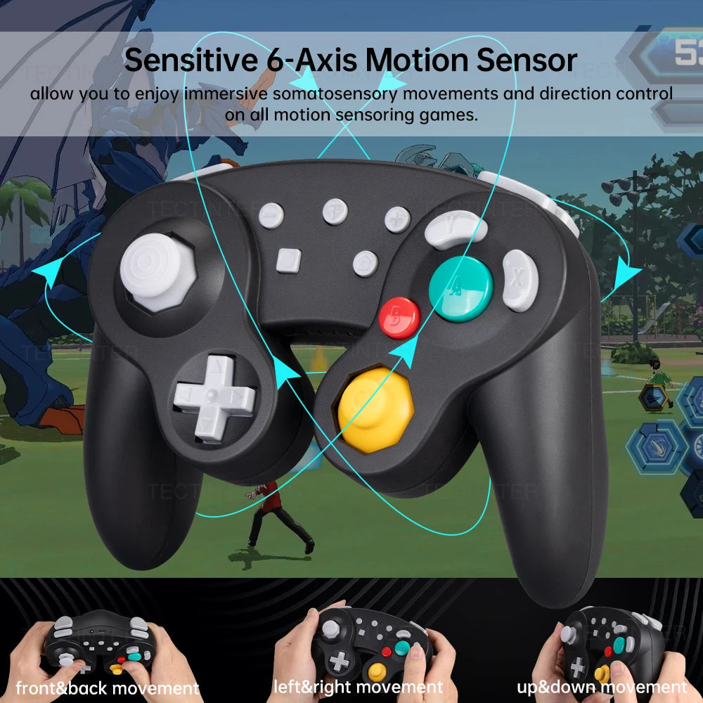 Support Bluetooth GC Wireless Controller for Switch1/2 Gamecube Compatible with Nintendo Switch/Lite Gamepad for pc joystick