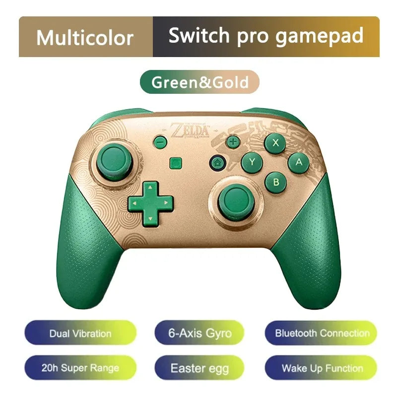 Joy Pad Switch Pro Controllers Compatible with Switch/OLED/Lite,Wireless Switch Controller Somatosensory and Immersive Vibration