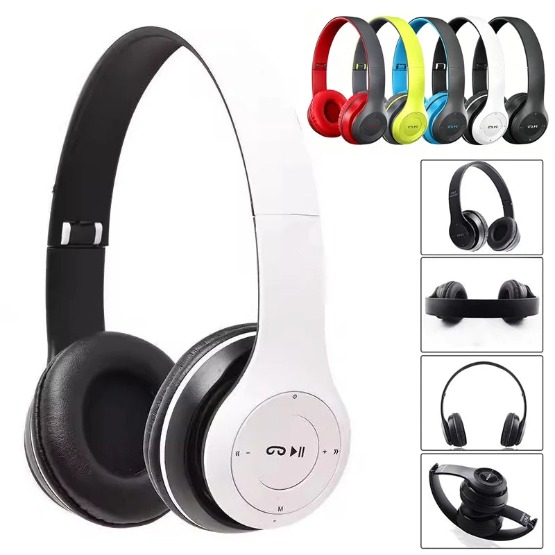 Wireless Headphones Bluetooth 5.0 Earphones Foldable Over Ear HiFi 3D Stereo Bass Headset Sport Music Gaming For Phone Laptop PC