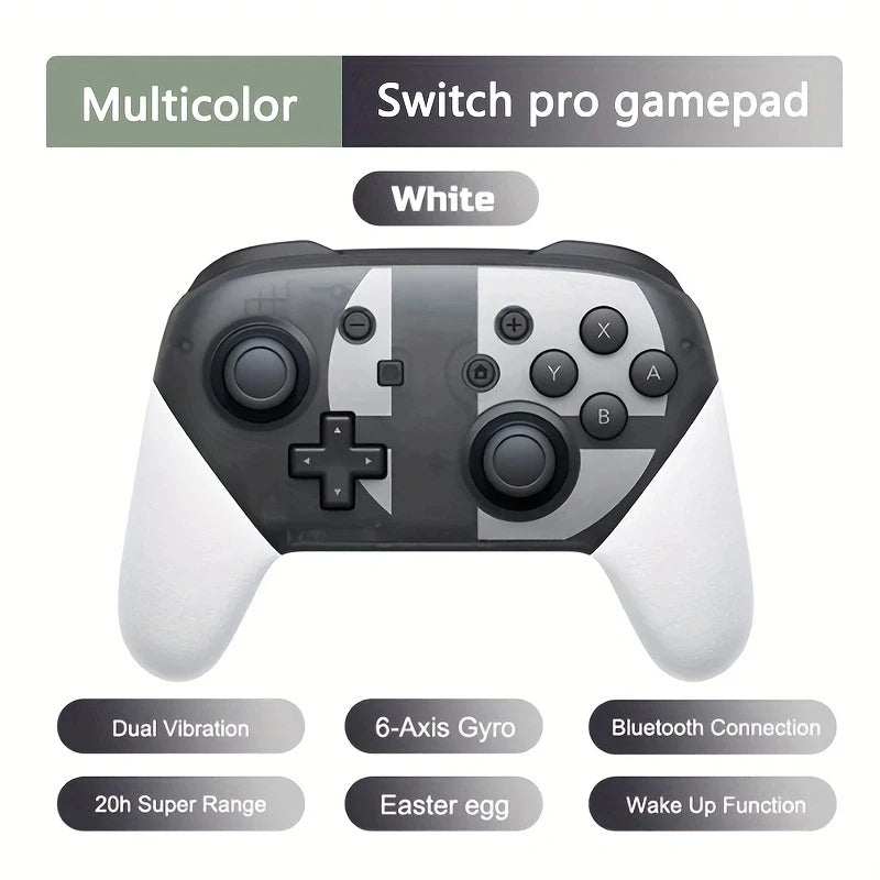 Joy Pad Switch Pro Controllers Compatible with Switch/OLED/Lite,Wireless Switch Controller Somatosensory and Immersive Vibration