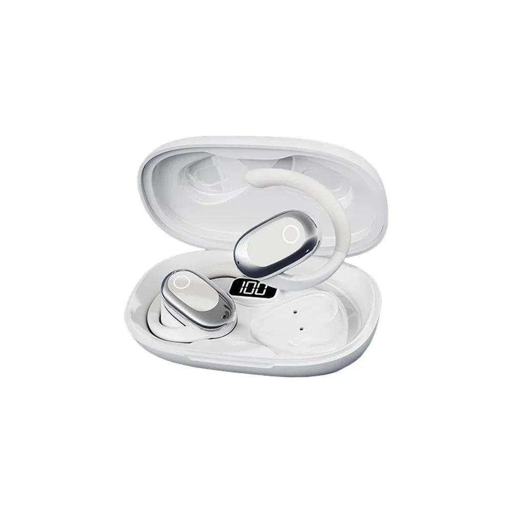 Over-Ear Open-Ear Wireless Bluetooth Headphones Rotatable Design with Noise Cancellation and Built-in Mic Premium Earphones