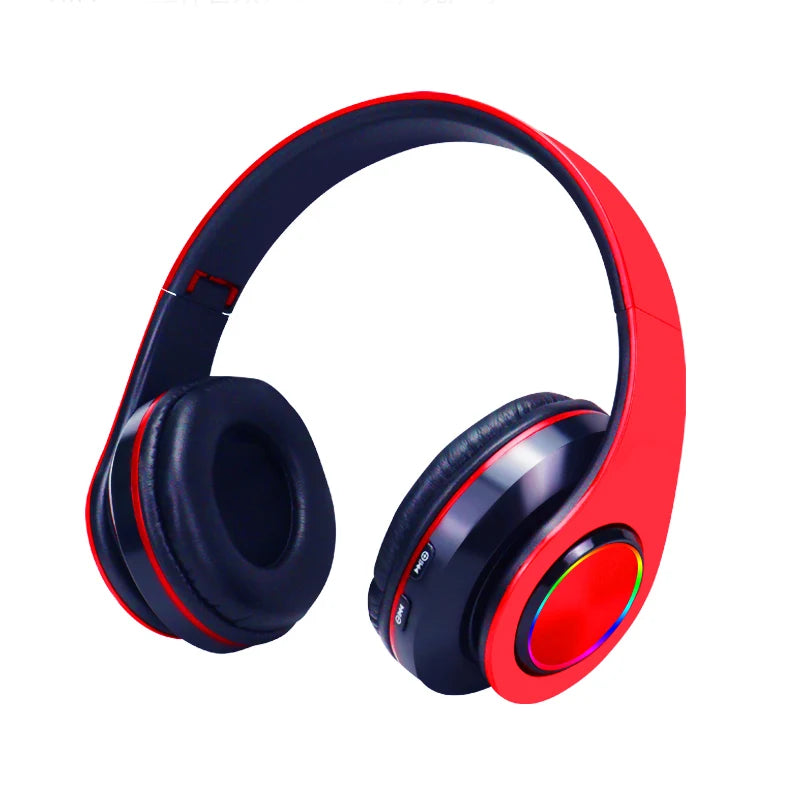 RGB Luminous Headset Bluetooth Headphones Noise Cancelling Wireless Earphones for Students Gamers Music Lovers