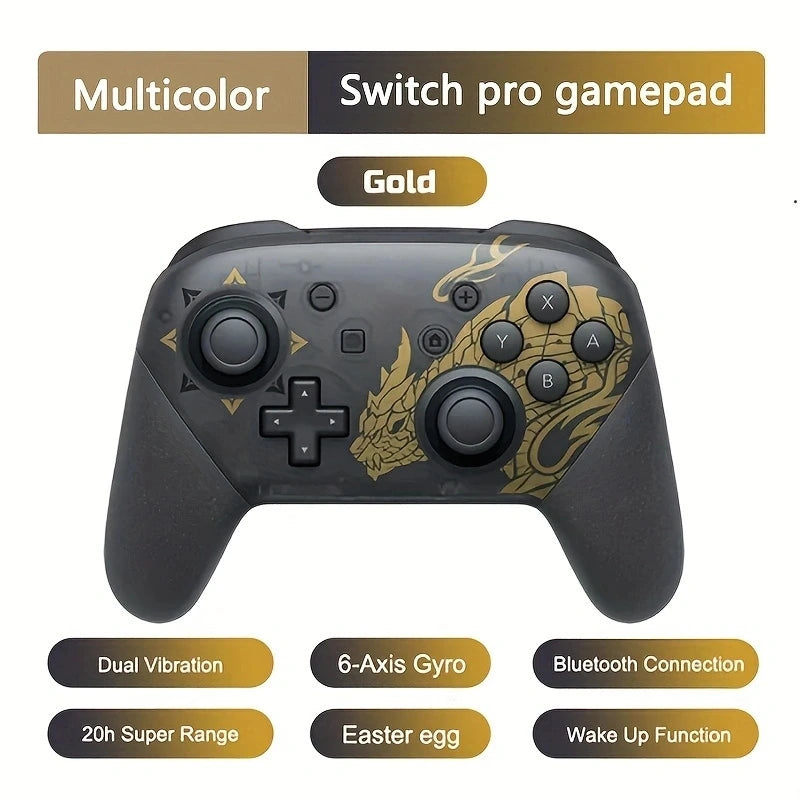 Joy Pad Switch Pro Controllers Compatible with Switch/OLED/Lite,Wireless Switch Controller Somatosensory and Immersive Vibration