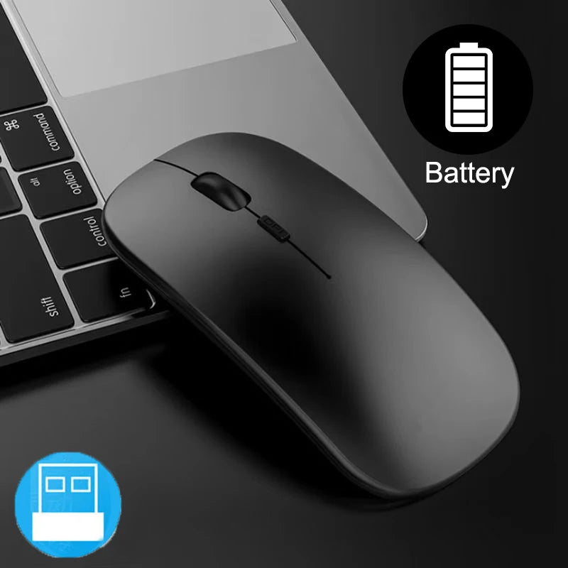 Slim Wireless Mouse 2.4GHz Optical Mice 1600DPI Gamer Office Quiet Mouse Ergonomic Design Mice With USB Receiver For PC Laptop