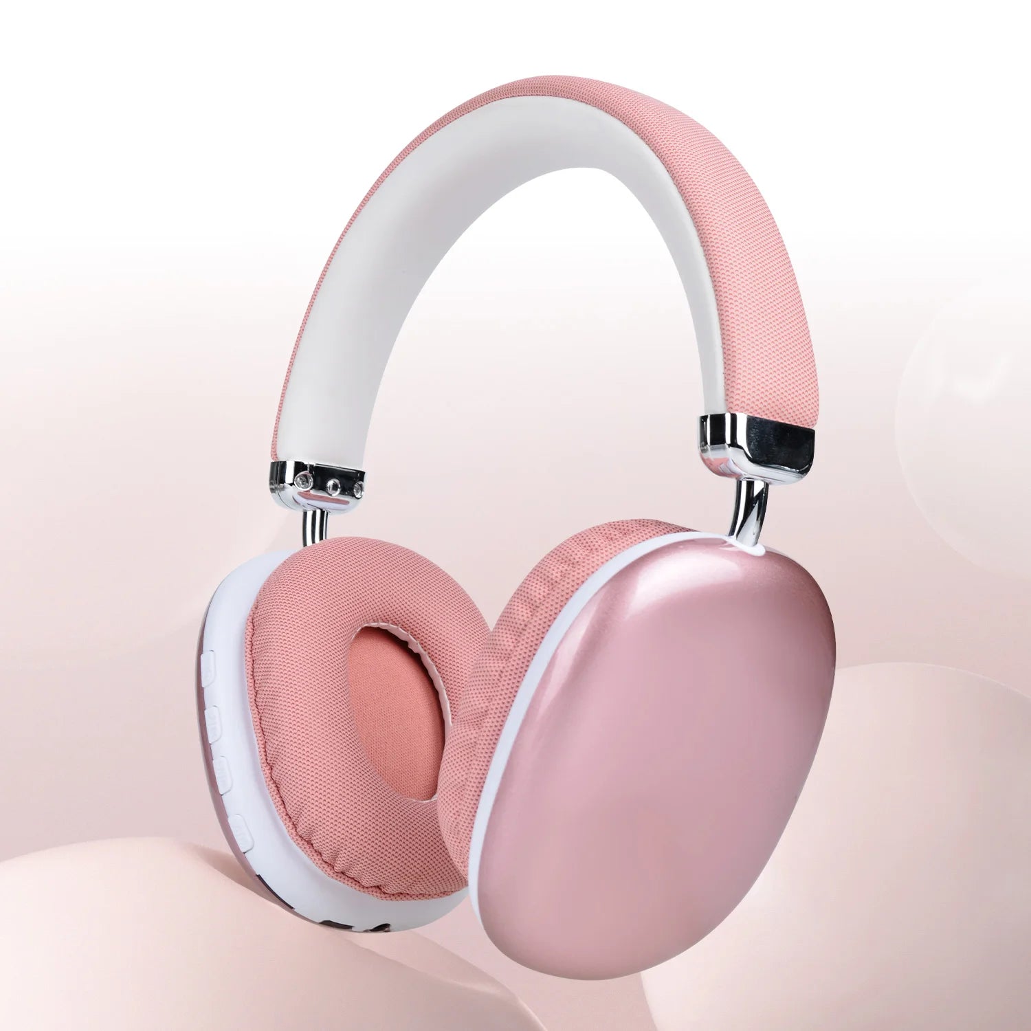 B40 Bluetooth Headphones Over Ear Wireless Headset HiFi Music Gaming Comfortable Mic for iPhone Android PC pink