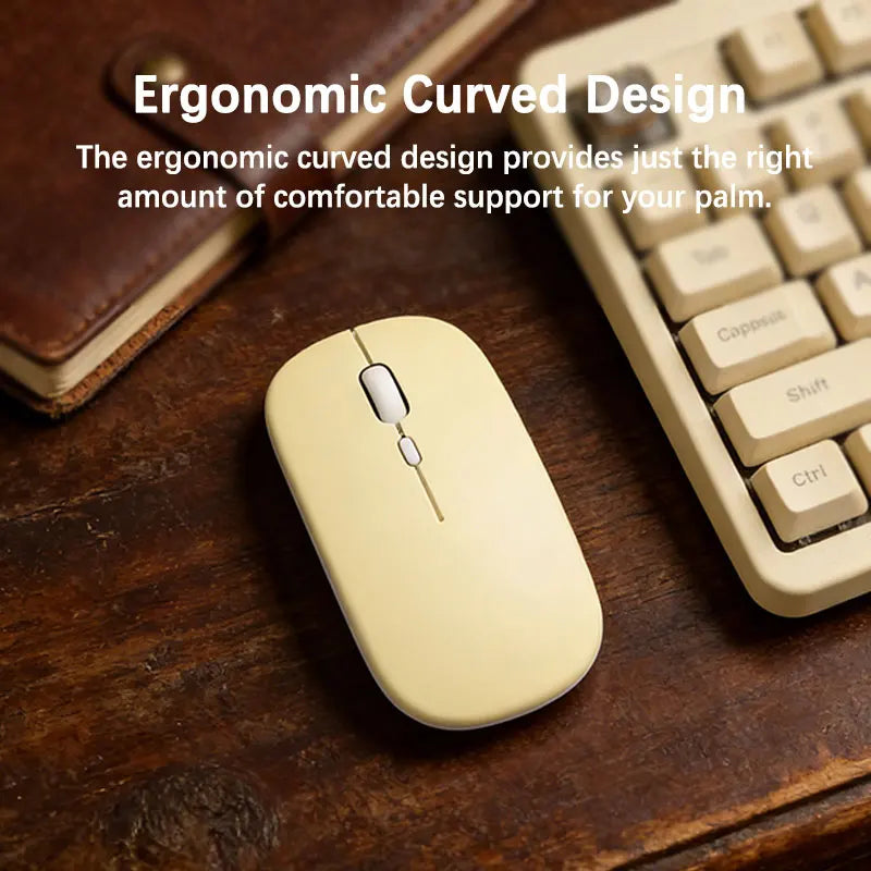 Bluetooth-compatible Mouse Wireless Mouse Silent Computer Mice Portable for Laptop iPad Air Pro Tablet Working Gaming Mouse