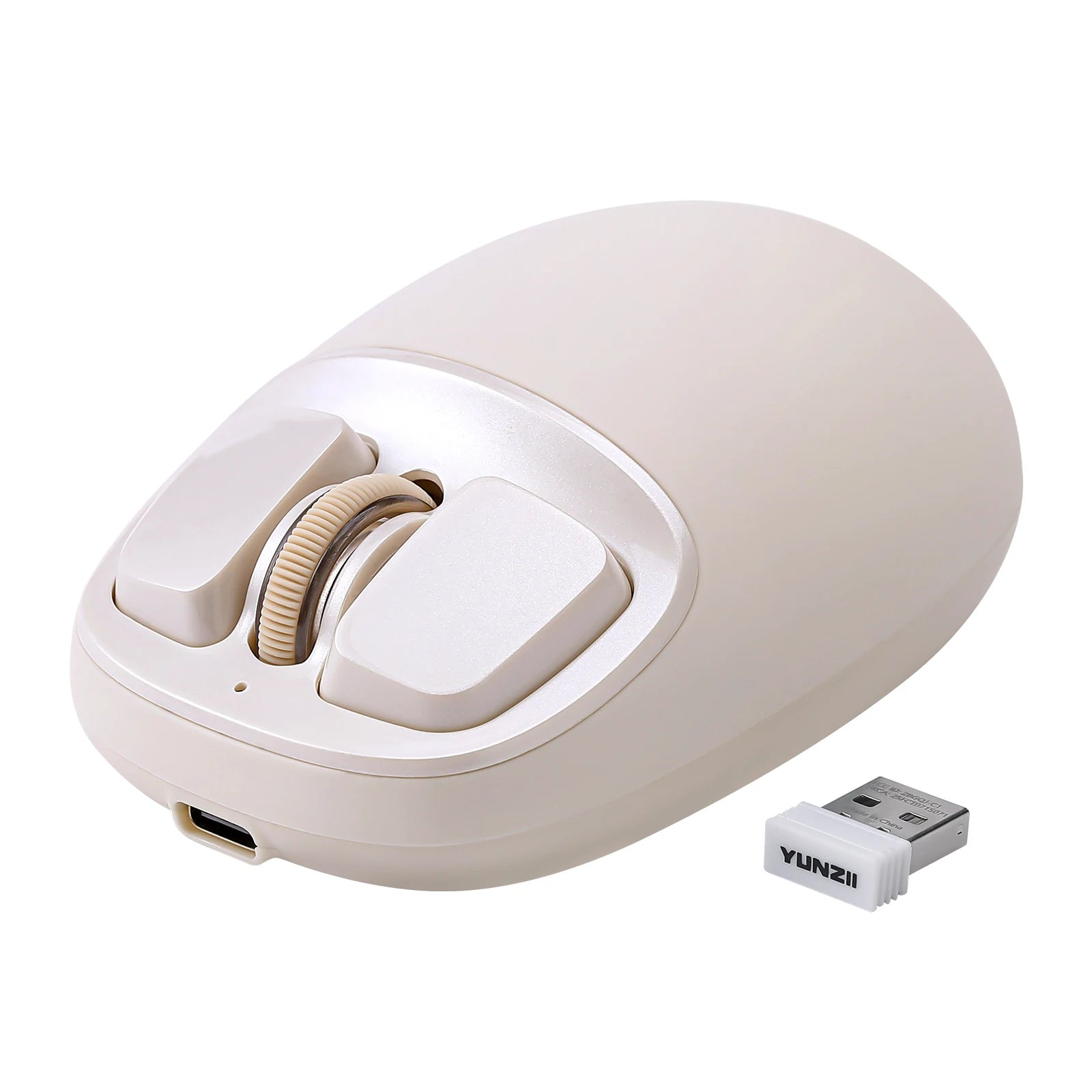 YUNZll C1 Silicone Wireless Mouse, Tri-Mode Bluetooth Mouse, Optical Tracking,Customize Mice for Laptop, Computer, iPad, MacBook