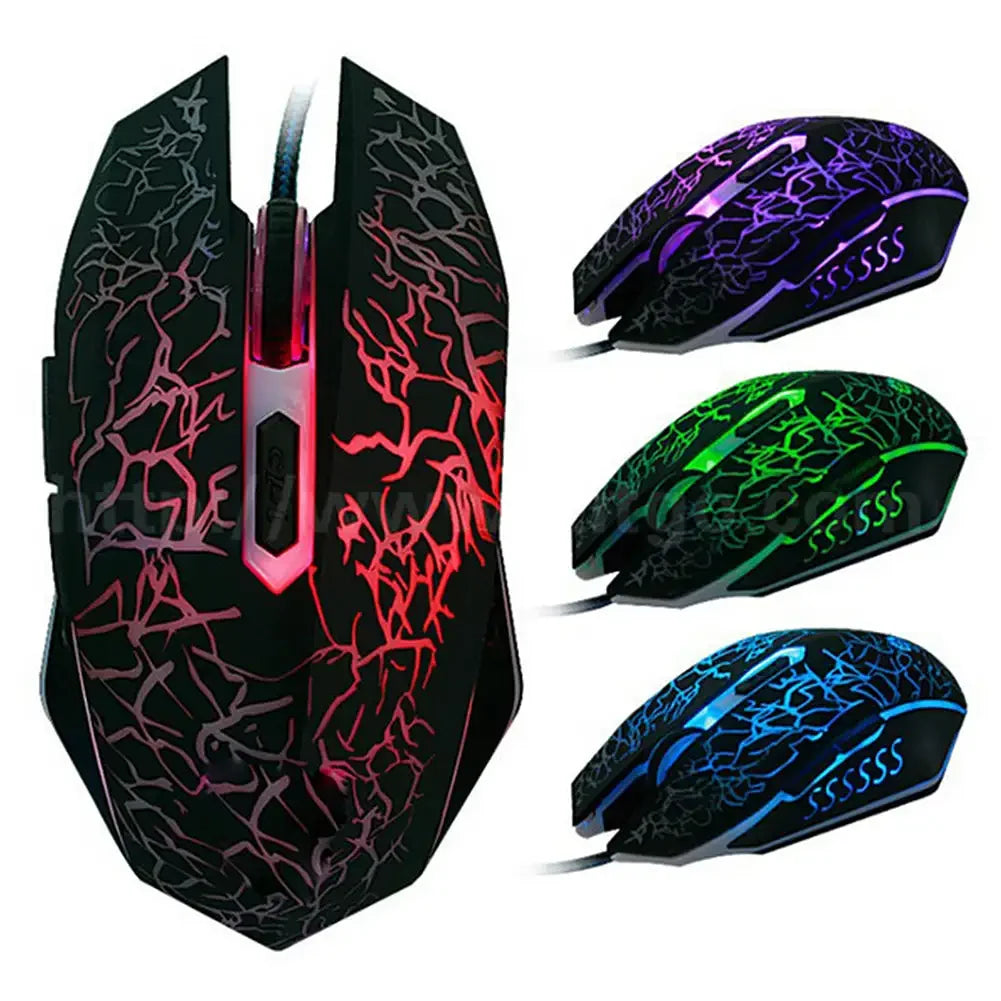 2400 DPI USB Wired Mouse Gaming Mouse LED Backlit Professional...