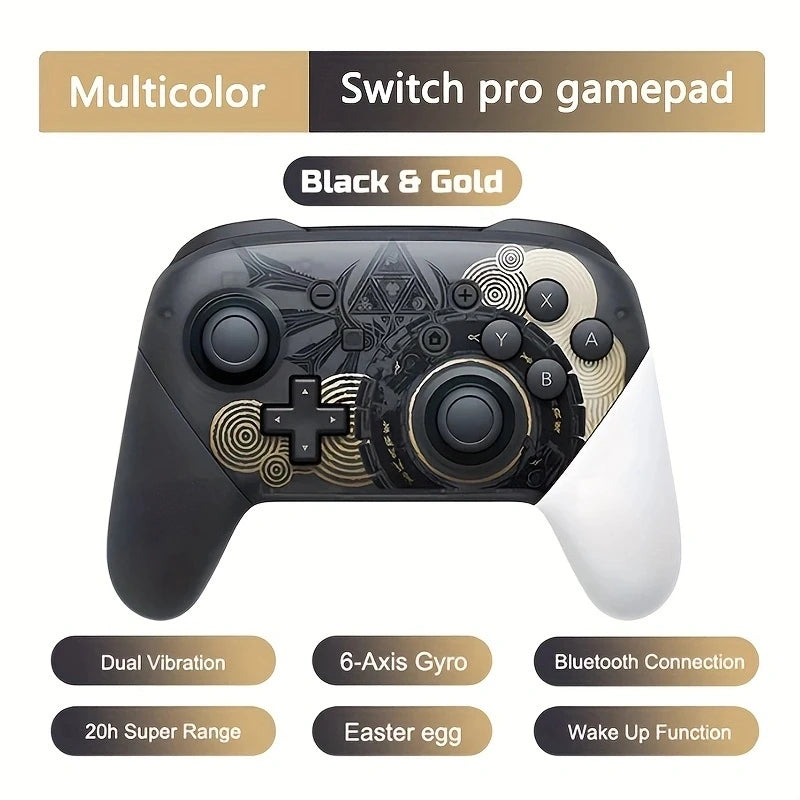 Joy Pad Switch Pro Controllers Compatible with Switch/OLED/Lite,Wireless Switch Controller Somatosensory and Immersive Vibration