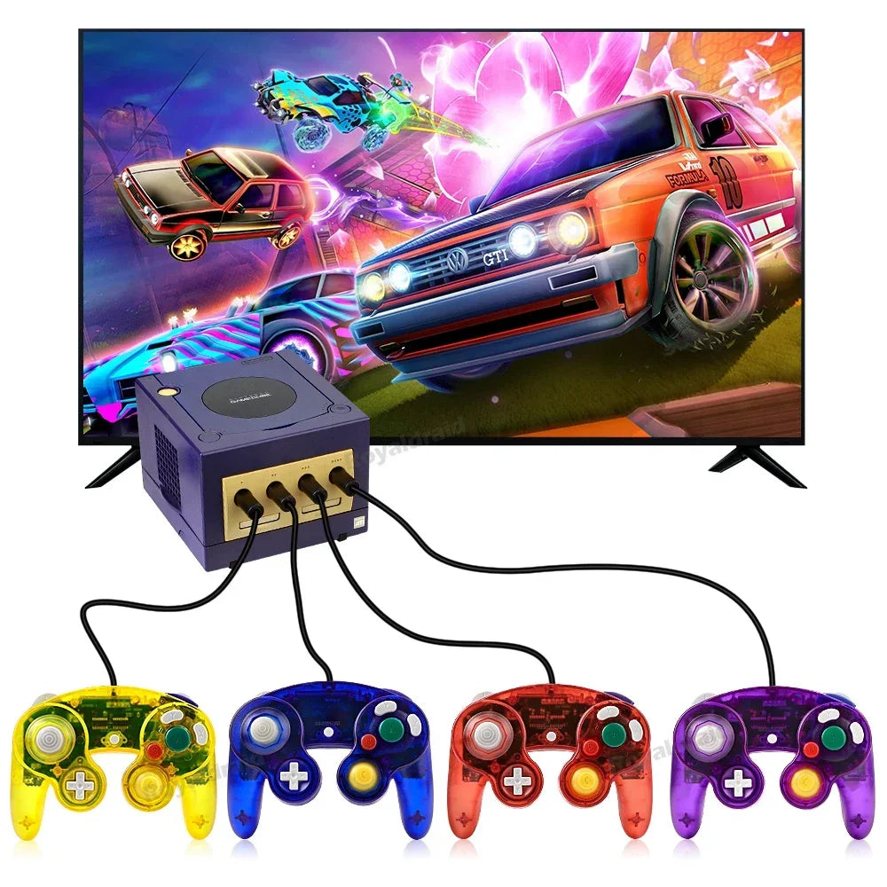 8 Colors Transparent For NGC Wired Game Controller For GameCube NGC Classic Joystick Retro Game Handle Wired Gamepads