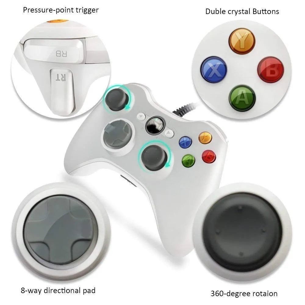 USB Wired Game Controller For Xbox360 Console Joypad For Win 7/8/10 PC Joystick Controle Mando Gamepad For Xbox 360 Accessories