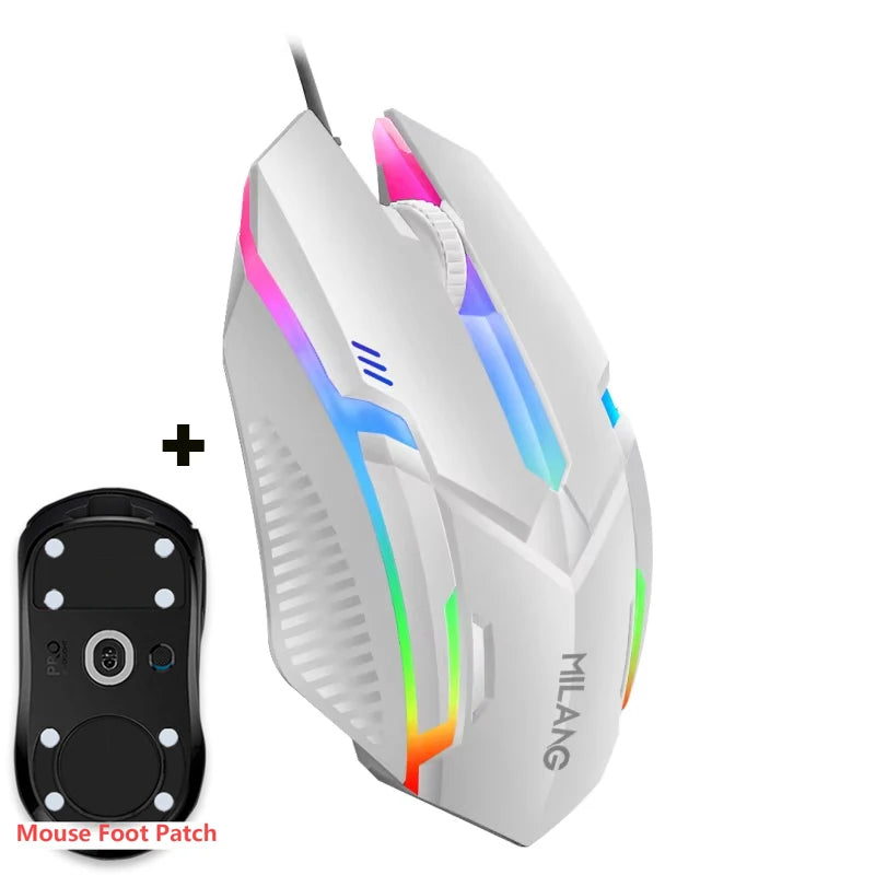 RGB Backlight 3-Keys Wired Gaming Mouse,USB Ergonomic Design PC Computer Mouse For Windows Laptop Desktop Gamer/Student Office