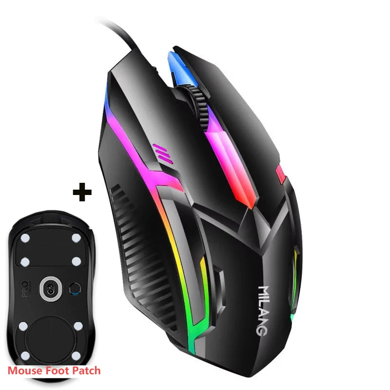RGB Backlight 3-Keys Wired Gaming Mouse,USB Ergonomic Design PC Computer Mouse For Windows Laptop Desktop Gamer/Student Office