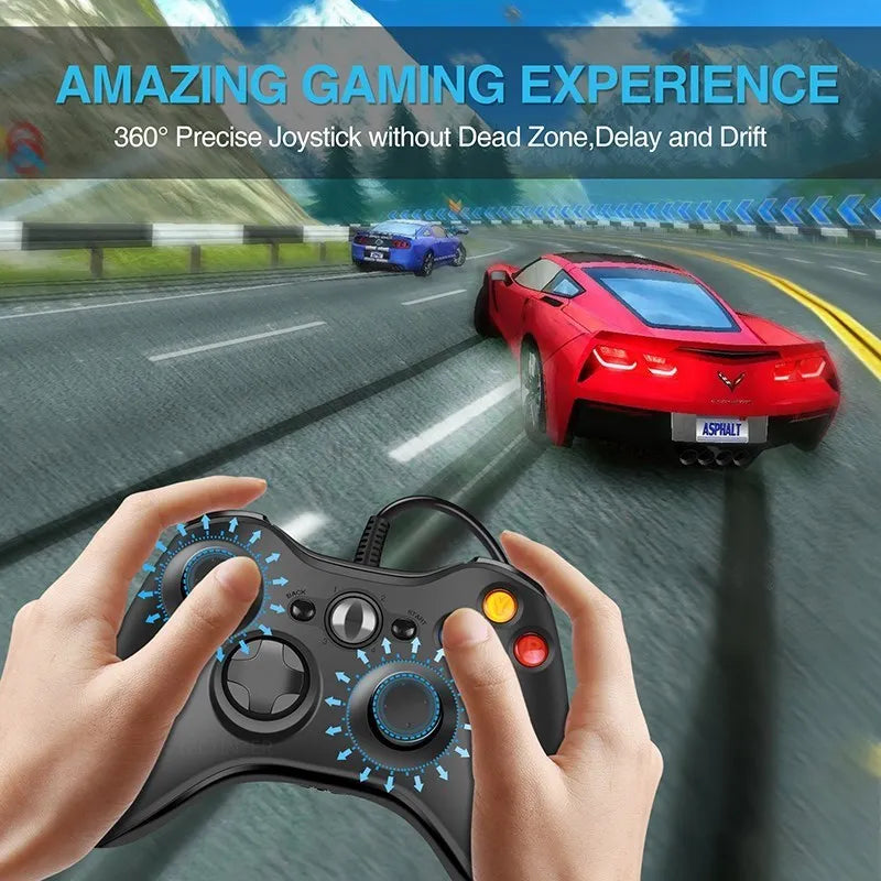 USB Wired Game Controller For Xbox360 Console Joypad For Win 7/8/10 PC Joystick Controle Mando Gamepad For Xbox 360 Accessories