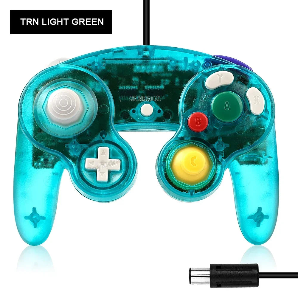 8 Colors Transparent For NGC Wired Game Controller For GameCube NGC Classic Joystick Retro Game Handle Wired Gamepads