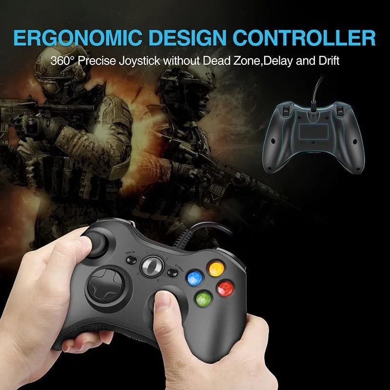 USB Wired Game Controller For Xbox360 Console Joypad For Win 7/8/10 PC Joystick Controle Mando Gamepad For Xbox 360 Accessories