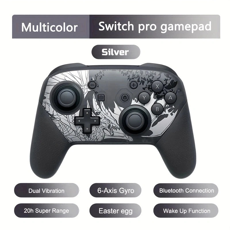 Joy Pad Switch Pro Controllers Compatible with Switch/OLED/Lite,Wireless Switch Controller Somatosensory and Immersive Vibration