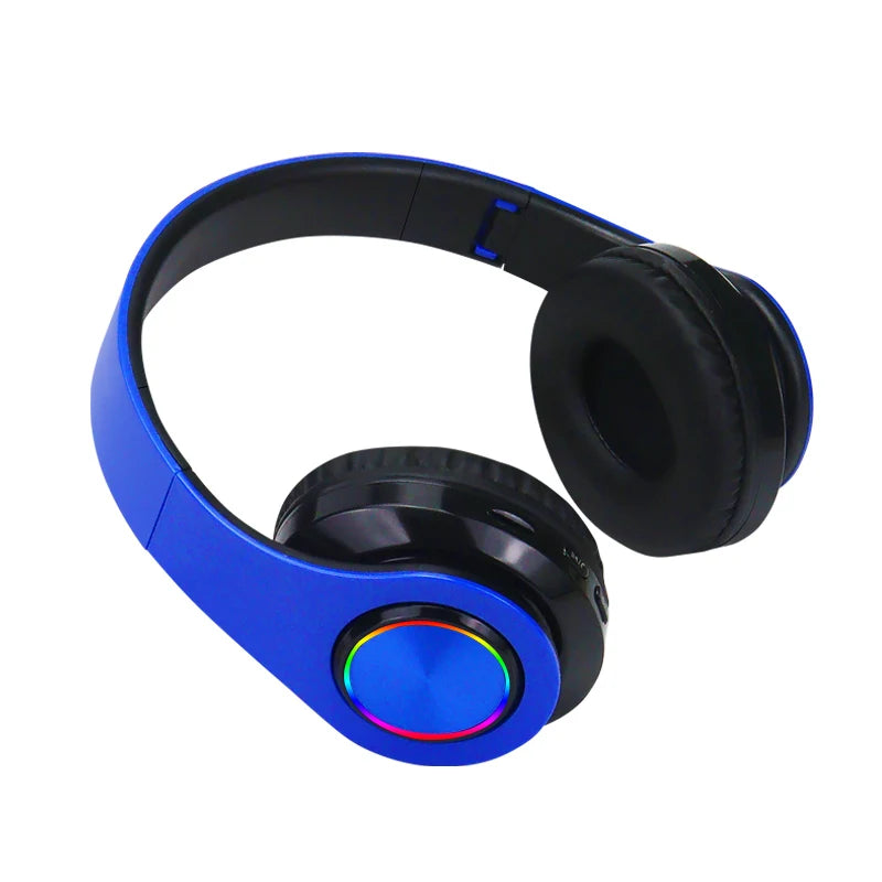 RGB Luminous Headset Bluetooth Headphones Noise Cancelling Wireless Earphones for Students Gamers Music Lovers