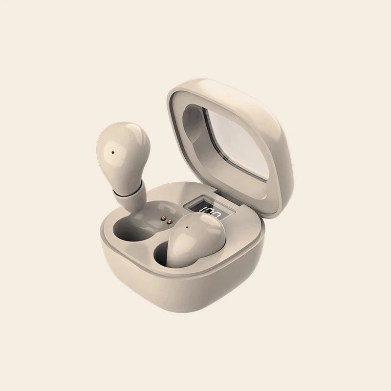 SK19 Mini Invisible Earphones TWS Earbuds Bluetooth 5.3 Wireless Headphone HIFI Stereo Sound Noise Reduction Built-in Microphone