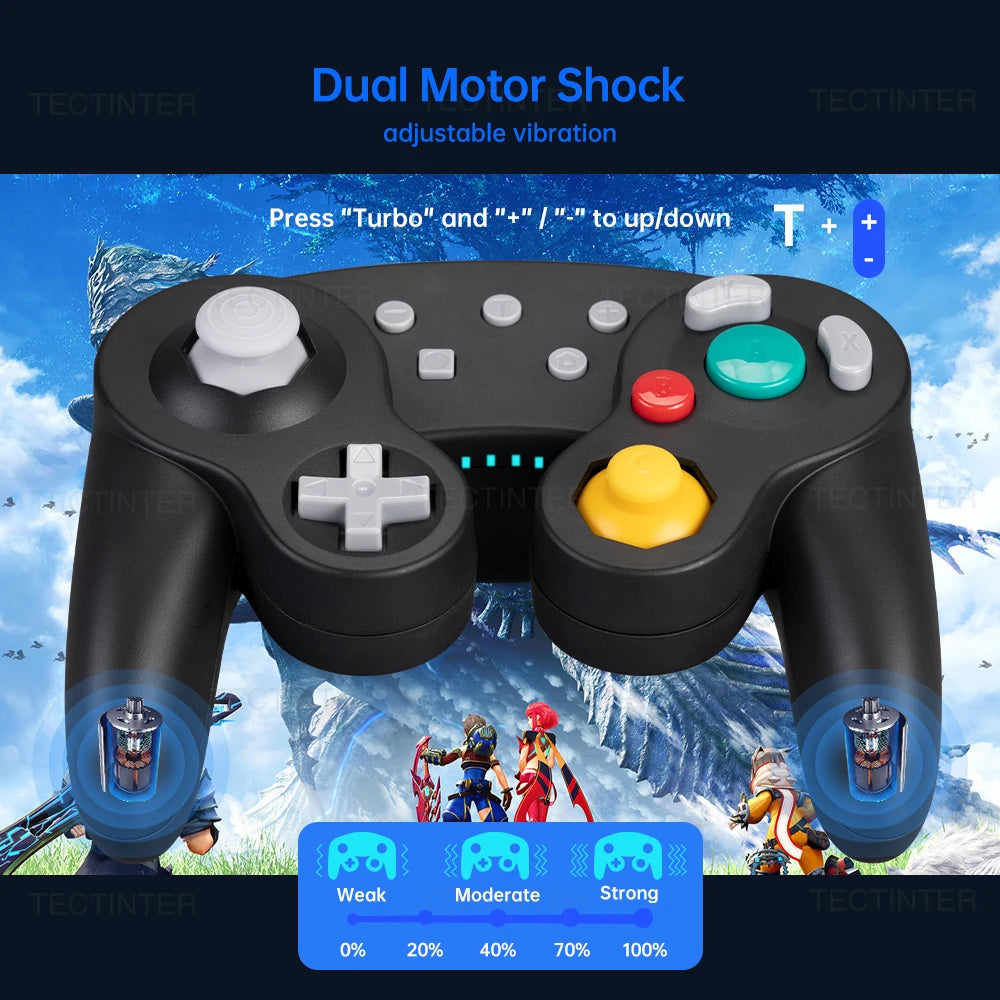 Support Bluetooth GC Wireless Controller for Switch1/2 Gamecube Compatible with Nintendo Switch/Lite Gamepad for pc joystick