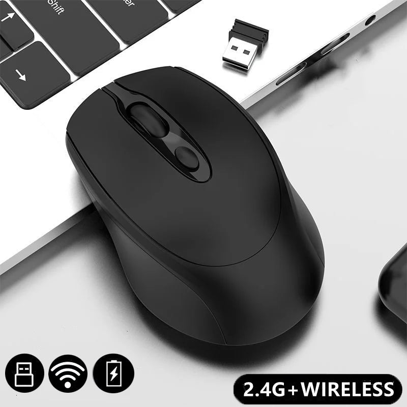 Bluetooth-Compatible Wireless Mouse 2.4G Rechargeable Wireless...
