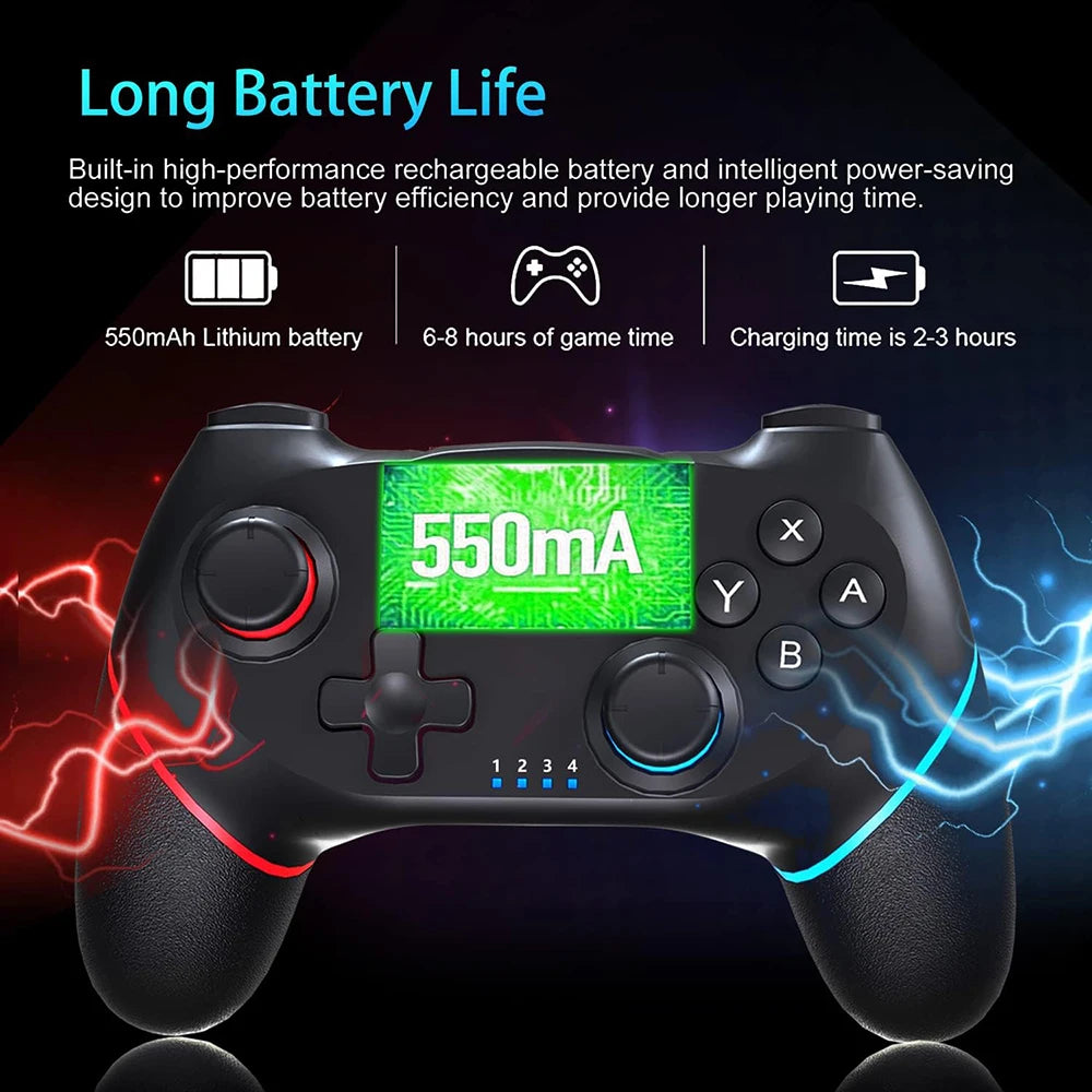 Bluetooth-Compatible Wireless Controller For Switch 2/ NS Oled Console Gamepad Controle For Android PC Joystick with 6-Axis