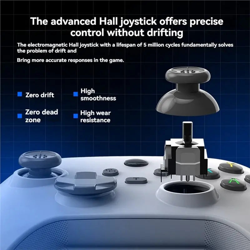 G6 Bluetooth Game Controller Dual Hall Effect Controller For IOS/Android/PC/Switch With Receiver Wireless Gamepad