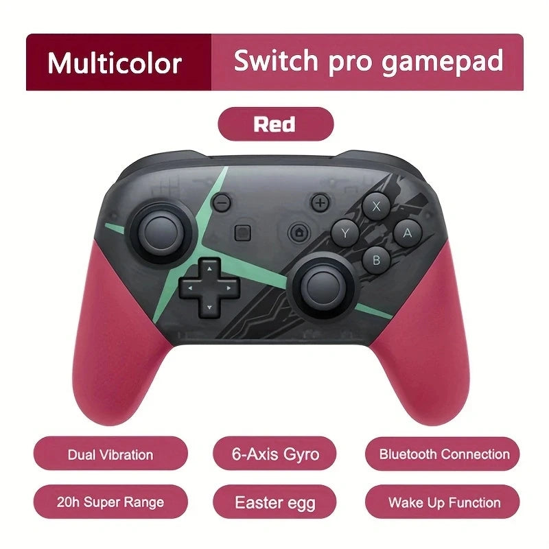 Joy Pad Switch Pro Controllers Compatible with Switch/OLED/Lite,Wireless Switch Controller Somatosensory and Immersive Vibration
